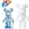 Флюидный Мишка Fluid Bear Bearbrick с красками 23 см, медвежонок для творчества DIY Bearbrick, Набор для творчества мишка сделай сам
