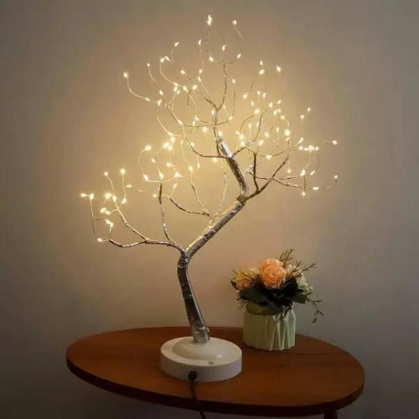 Декоративный ночник дерево настольный светильник Bonsai led tree light h20in N1 Декоративное светодиодное многофункциональное дерево от USB или 3AA,  эстетичное и универсальное освещение для вашего пространства