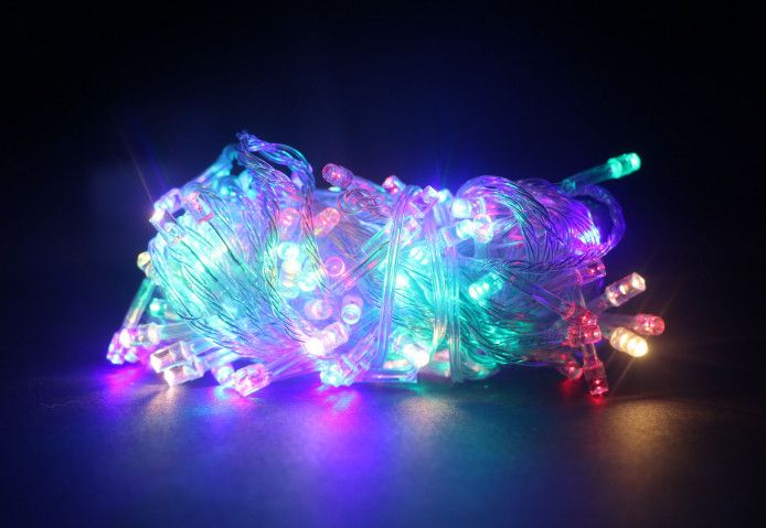 Светодиодная гирлянда штора водопад мульти разноцветная  3Mx3M 320 диодов RGB