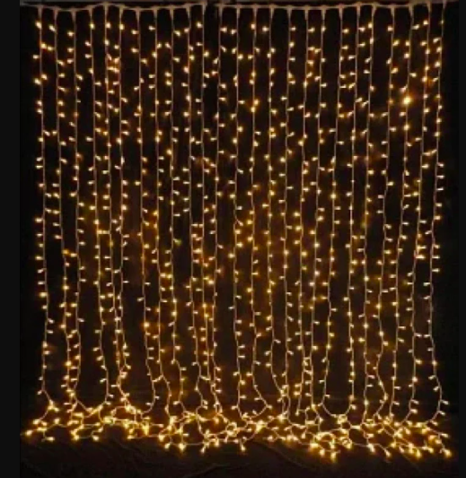 Гирлянда штора водопад Теплый белый 3x2 м 240 диодов Xmas LED WW-3, светодиодная гирлянда водопад штора