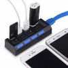 USB Хаб на 4 порта с выключателями, Разветвитель на 4 порта, USB Hub