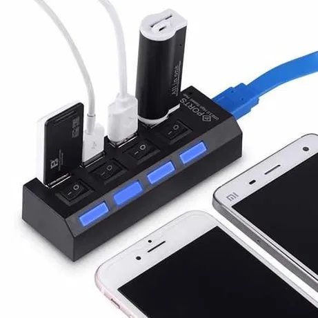 USB Хаб на 4 порта с выключателями, Разветвитель на 4 порта, USB Hub
