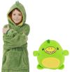 Дитячий плед с капюшоном и рукавами толстовка Huggle Pets Hoodie
