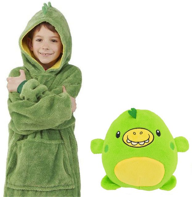 Дитячий плед с капюшоном и рукавами толстовка Huggle Pets Hoodie