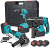 Набор аккумуляторных инструментов 48V 3в1 Makita Шуруповерт, Перфоратор, Болгарка в кейсе, набор 3в1 Макита 2 акб