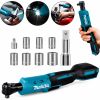 Аккумуляторный угловой гайковерт трещотка Makita DWR180Z 48V бесщеточный, гайковерт трещотка с кейсом, реверс, квадрат 1/2 X-475
