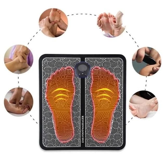 Массажный лечебный електрический коврик для ступней и ног EMS Foot Massager стимулирующий кровообращение