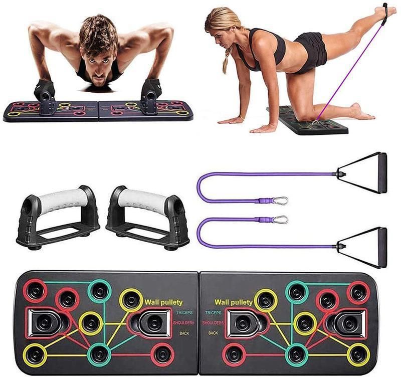 Доска для отжиманий push up rack board 14 в 1, платформа для отжиманий, упоры для отжиманий, фитнеса