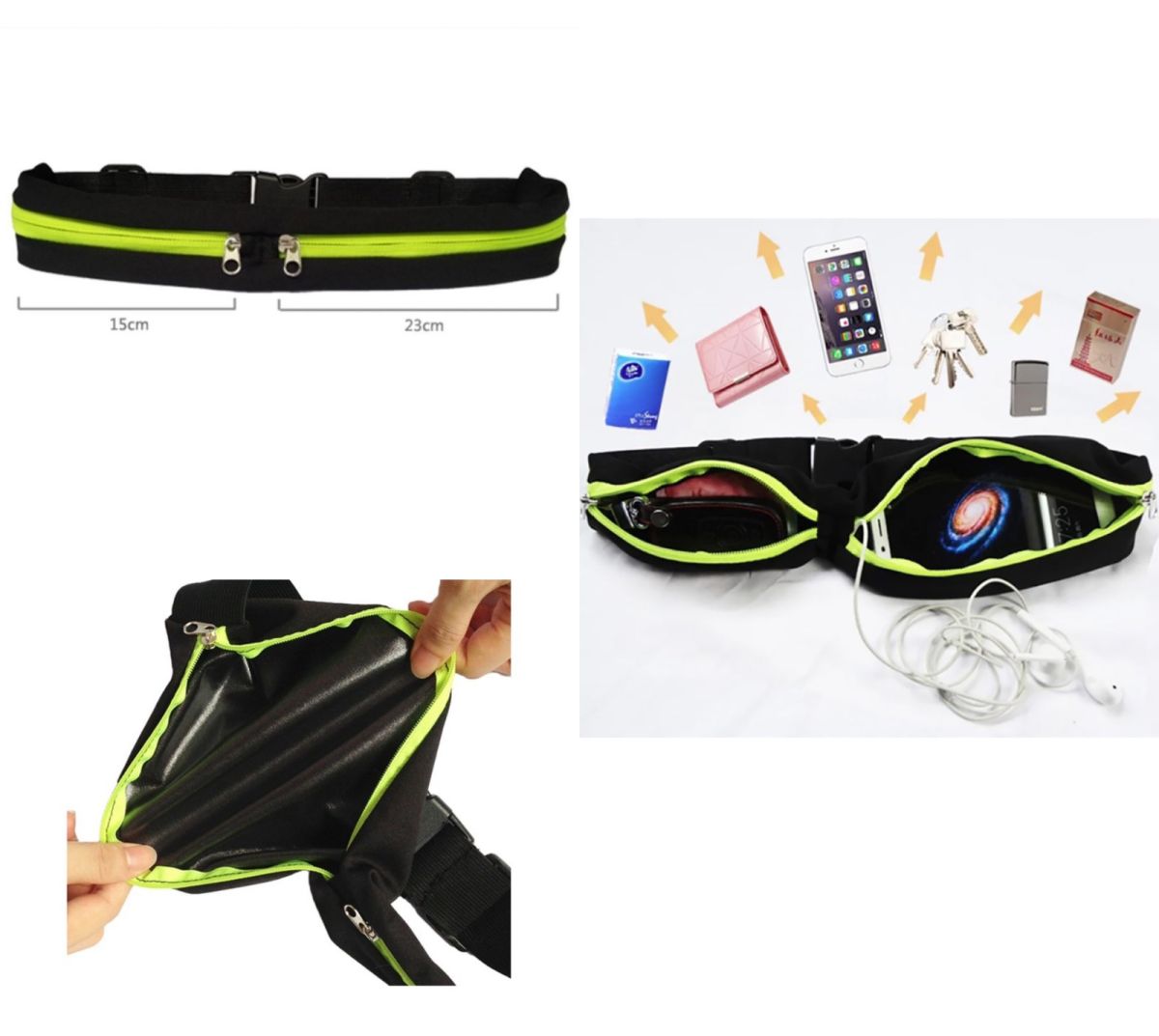 Спортивная сумка на пояс для бега Go Runners Pocket Belt, поясная вместительная сумка для пробежки, ходьбы, велоспорта, фитнеса