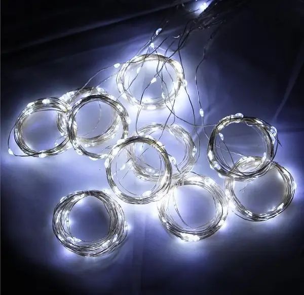 Гирлянд Штора водопад Белая 3x2 м 160 led на медной проволоке светодиодная Xmas LED W-9 3мx2м