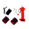 Секатор аккумуляторный садовый Kraftech 40-1 48V 2100 mah 800W с 2 аккумуляторами в кейсе, электрические садовые ножницы, веткорез для обрезки веток