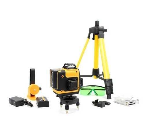 Лазерный уровень нивелир DeWalt DCLE34031N 3.7V 5AH 4D 16-линейный на 2 аккумулятора со штативом в кейсе, лазерный нивелир на 360
