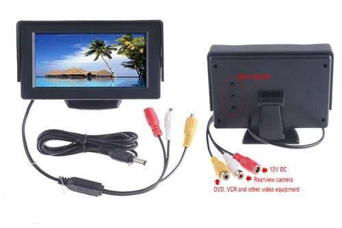 Монитор для камеры заднего вида TFT LCD экран 4,3”, автомобильный монитор для камеры заднего вида
