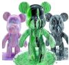 Флюидный Мишка Fluid Bear Bearbrick с красками 23 см, медвежонок для творчества DIY Bearbrick, Набор для творчества мишка сделай сам