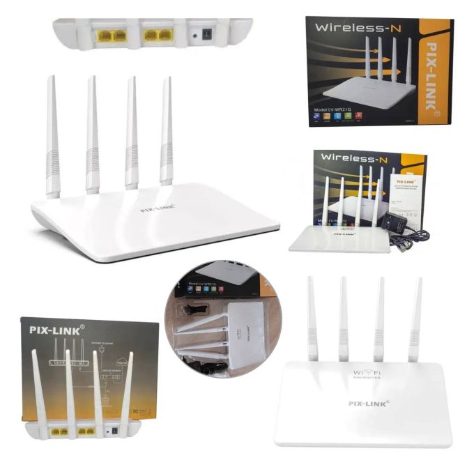 Высокоскоростной Wi-Fi Маршрутизатор (роутер) PIX-LINK LV-WR21Q 2.4 ГГц Белый 300 Мбит/с, молниеносная скорость интернета, 4 антенны для мощного и быстрого сигнала, широкое покрытие, надежное и стабильное соединение