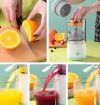 Аккумуляторная портативная соковыжималка для цитрусовых Citrus juicer YZJ-001 с USB-C, соковыжималка для фруктов и овощей с USB-зарядкой
