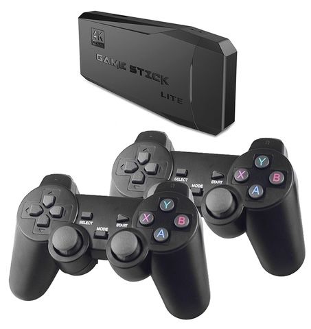 Игровая приставка Game Stick Lite M8 64G Data Frog 4K HDMI два беспроводных джойстика, Игровая консоль 10000 игр