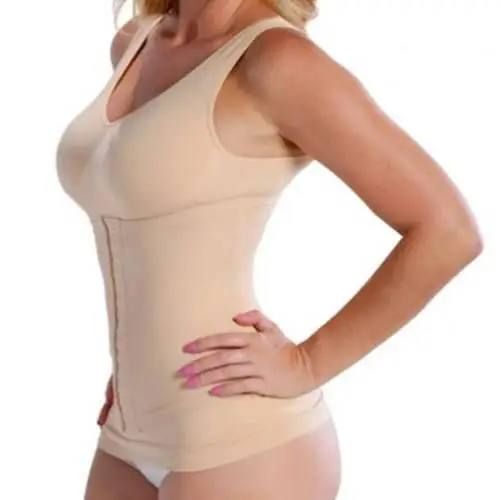 Утягивающее белье Slim Comfy Майка для Коррекции Фигуры, комфортная майка застегивается на крючки мгновенно разглаживая Ваш силуэт, Разглаживает складки, выпуклости и неровности, для стройности, для женщин любого возраста