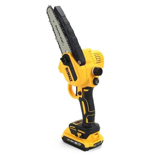 Аккумуляторная мини Пила DeWalt 8" DCM160N 24V 4AH шина 20 см, сучкорез Девольт для резки веток, обрезки деревьев и кустарников