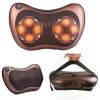Массажная подушка для спины и шеи Massage Pillow QY-8028, масажер с инфракрасным подогревом Роликовый массажер