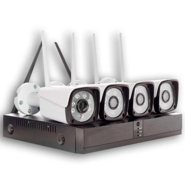 Комплект видеонаблюдения беспроводной DVR KIT CAD Full HD UKC 8004/6673 WiFi 5G набор видеорегистратор с функцией Wi-Fi и 4 камерами видеонаблюдения, камеры с датчиком движения, режим квадратора, три режима записи, удаленный просмотр