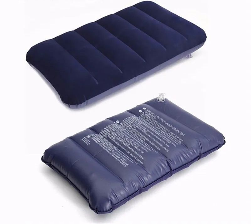 Компактная комфортная портативная Надувная флокированная подушка для путешествий и кемпинга, Походная универсальная туристическая дорожная подушка-подкладка под голову, шею
