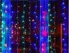 Светодиодная гирлянда штора водопад мульти разноцветная  3Mx3M 320 диодов RGB