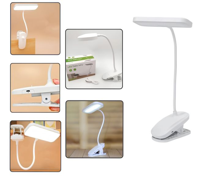 Настольная аккумуляторная лампа X-BAIL QP-2208 Table Lamp на прищепке с регулировкой яркости