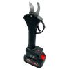 Секатор аккумуляторный Supretto 48V 5Ah с дисплеем на 2 аккумулятора, электросекатор для обрезки деревьев и веток до 40 мм, садовый секатор сучкорез