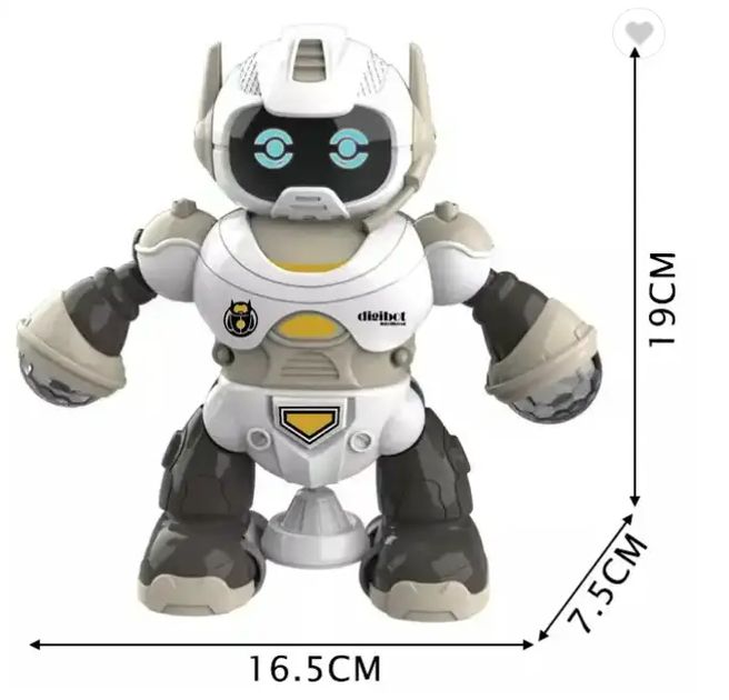 Танцующий интерактивный светящийся робот Rotating Robot на батарейках, Детская музыкальная игрушка робот Robot Light and Music