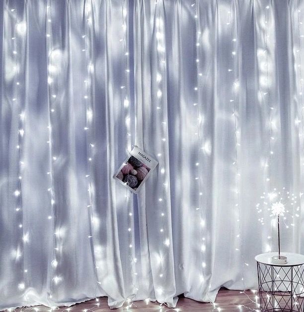 Гирлянд Штора водопад Белая 3x2 м 160 led на медной проволоке светодиодная Xmas LED W-9 3мx2м