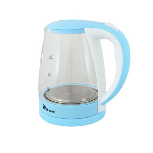 Электрочайник Domotec MS 8214 White + Sky blue стекло