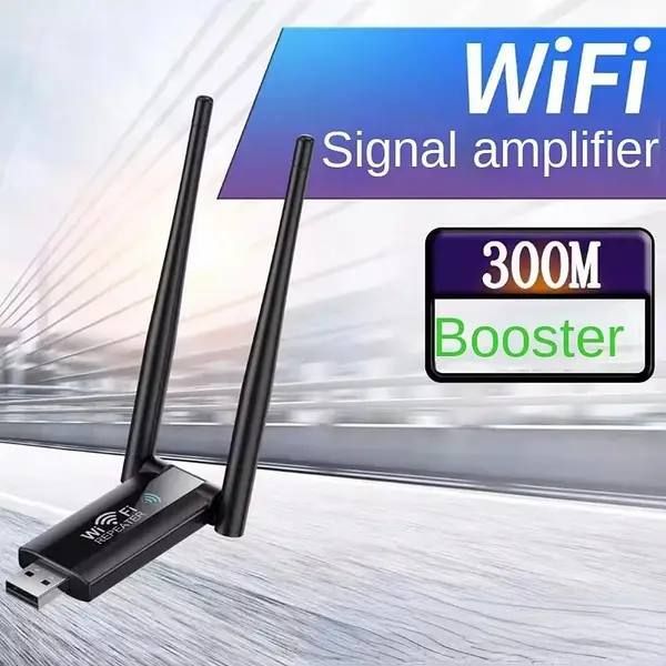 USB Wi-Fi репитер, USB-транслятор усилитель WiFi сигнала на 2 антенны, двухантенный беспроводной расширитель диапазона Wi-Fi сигнала, совместим практически со всеми роутерами, для многокомнатного дома или офиса