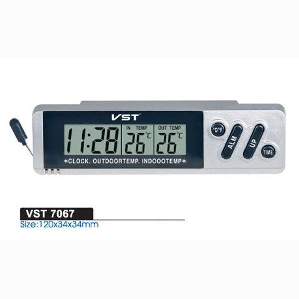 Автомобильные часы с выносным термометром VST 7067 TDN