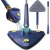 Портативная Универсальная Треугольная швабра-лентяйка Multi function Mop MA-89, с функцией поворота на 360, с отжимом, для мытья окон и всех поверхностей, многофункциональная,для Влажной и сухой уборки, Телескопическая швабра