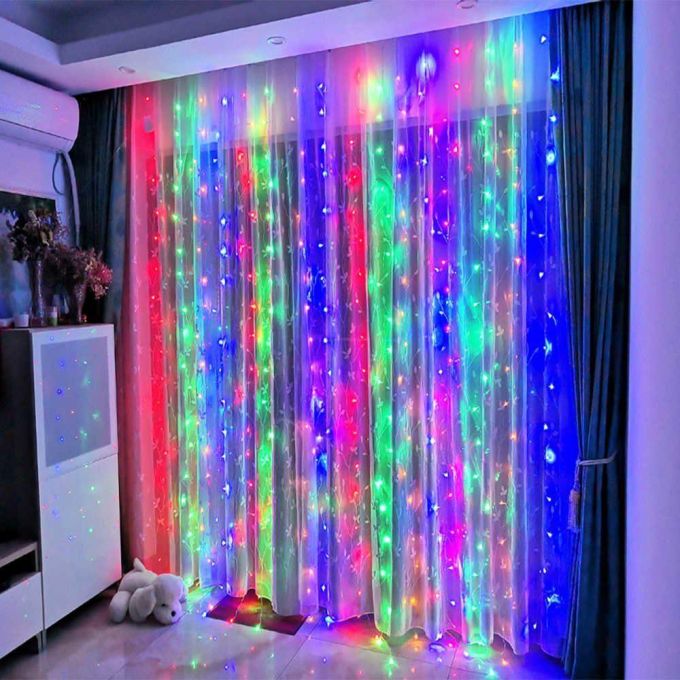 Гирлянда Водопад Штора мульти 3x2 м 240 диодов Xmas 240 LED M-3, светодиодная гирлянда штора мульти 3 на 2 м
