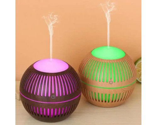 Бесшумный функциональный Настольный Увлажнитель Воздуха Ночник с LED подсветкой Humidifier Aroma Air Diffuser, Ультразвуковой диффузор-ароматизатор, аромадиффузор светодиодный светильник, 7 цветов подсветки, лампа для ароматерапии