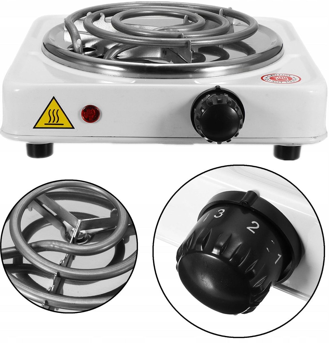 Портативная настольная плита электрическая Opera OP-5711 1000W 220V, кухонная спиральная одна конфорка