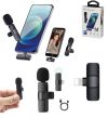 Беспроводной петличный микрофон K9-IP для iPhone Lightning-Type-C, петличный микрофон для айфона с шумоподавлением