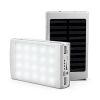 Power Bank 50000 mAh с солнечной батареей и Led панелью silver, Компактное и мощное портативное зарядное устройство, Внешняя батарея для зарядки, внешний аккумулятор, Универсальное устройство, работающее от сети, компьютера и энергии солнца