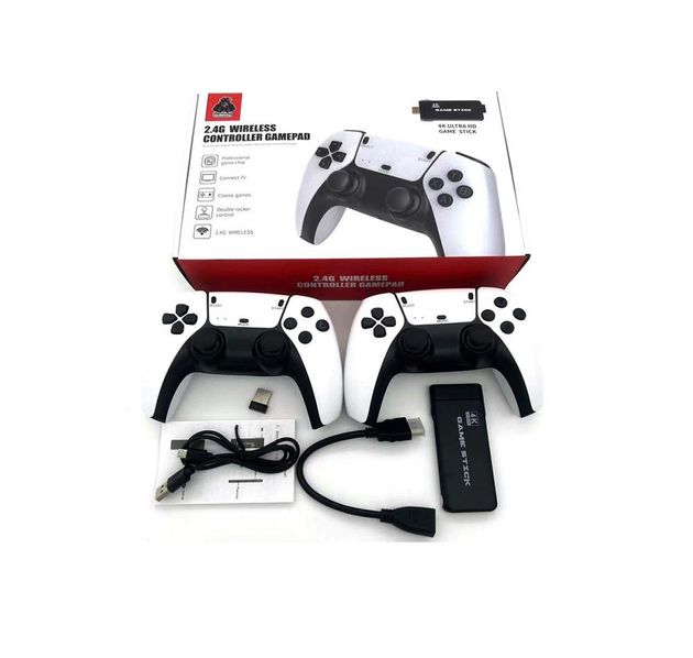 Приставка Wireless Controllers Gamepad 4K 2.4G Unique M8PRO, портативная стационарная Игровая консоль, с двумя беспроводными удобными джойстиками, С широким выбором игр, для опытных геймеров и новичков