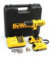 Аккумуляторный шуруповерт Dewalt DCD771 24V с набором инструментов в кейсе, Деволт