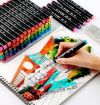Большой Универсальный Набор двусторонних маркеров, Sketch Marker, 80 цветов,маркеры для начинающих и профессионалов, для рисования, скетчинга и дизайна, фломастеры на спиртовой основе, Разноцветный комплект скетч-маркеров