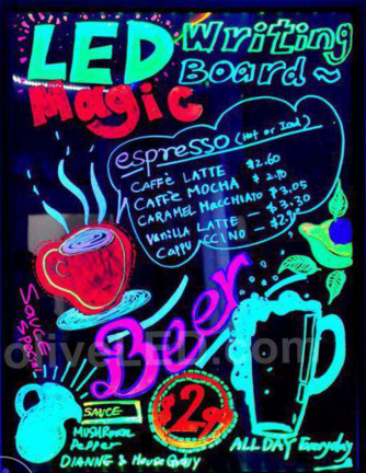 FLUORECENT BOARD 40*60 + adapter + controller Светящийся борд. LED доска Fluorecent Board. Доска для маркера