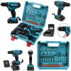 Аккумуляторный шуруповерт Makita 550 DWE 24V 5AH с набором инструментов, дрель-шуруповерт макита