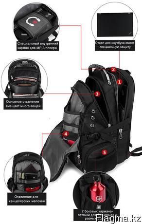 Рюкзак SWISS BAG 8810, Рюкзак Swiss Bag, Городской рюкзак, с отсеком для ноутбука
