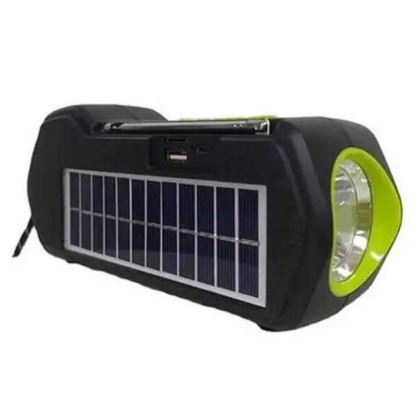 Многофункциональная портативная солнечная система (фонарик, радио FM, Bluetooth, power bank) GD-LITE-11, портативное устройство повербанк с солнечной панелью для домашнего использования и для походов,туризма, при отсутствии электроснабжения