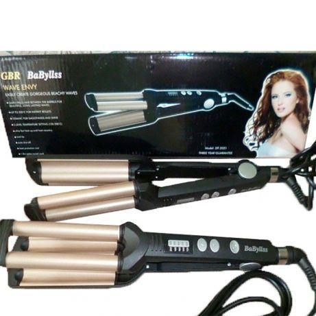 Тройная профессиональная плойка для волос GBR Babyliss
