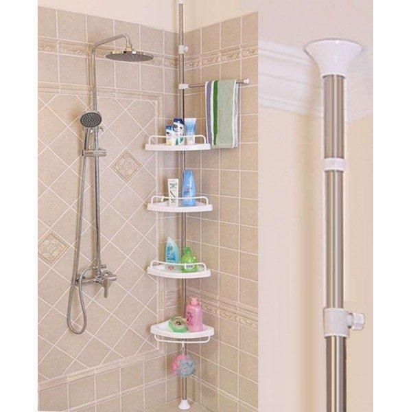 Угловая полка для ванной комнаты Multi Corner Shelf GY-188 белая