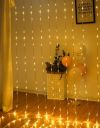 Гирлянда штора водопад теплый белый 2M*2M 160 led на медной проволоке капля росы светодиодная Xmas LED WW-9 2мx2м